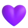 Windows 11 animated purple heart emoji